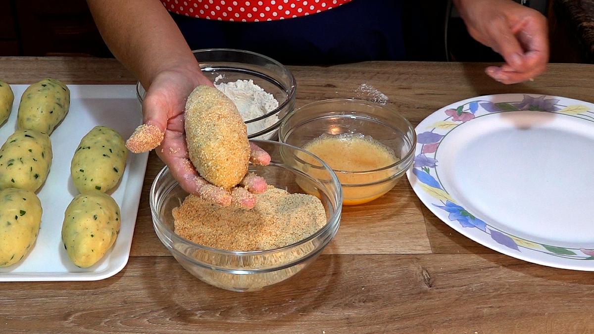 CROQUETONES DE PATATA (PAPAS) RELLENOS DE JAMÓN Y QUESO - Foto 12