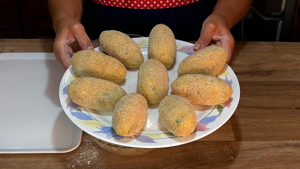 CROQUETONES DE PATATA (PAPAS) RELLENOS DE JAMÓN Y QUESO - Foto 13