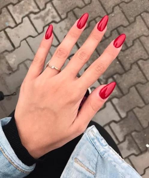 uñas rojo