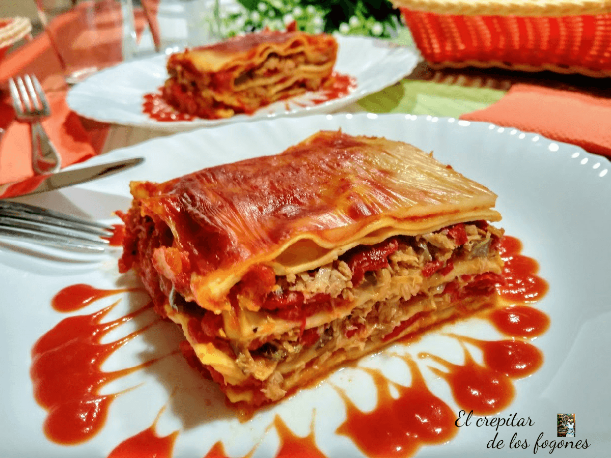 lasaña de pollo