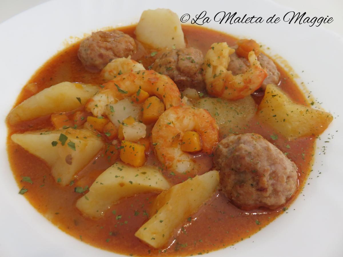guiso de patata mar y montaña