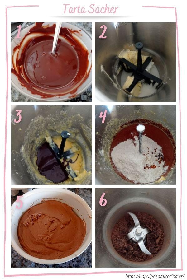 tarta sacher paso a paso