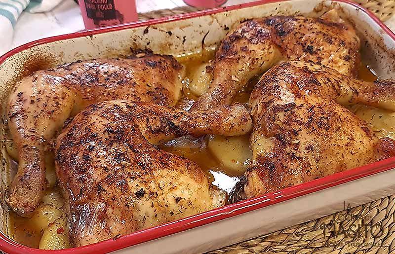 Receta de muslos de pollo con patatas