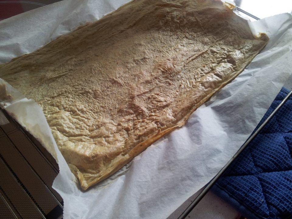 masa de pizza con tofu