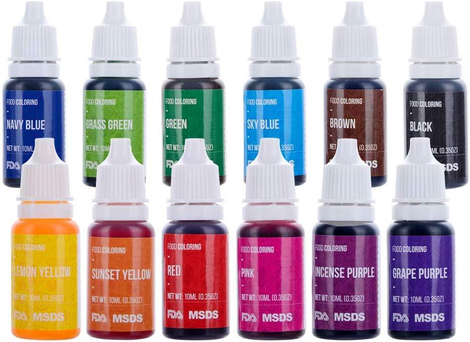 Colorante alimentario varios colores