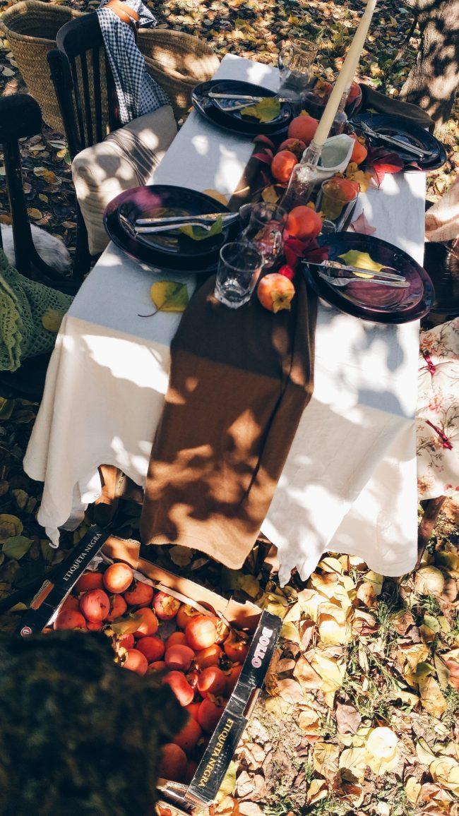 Colores otoñales en la mesa