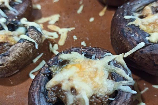 champiñones rellenos de paté ibérico