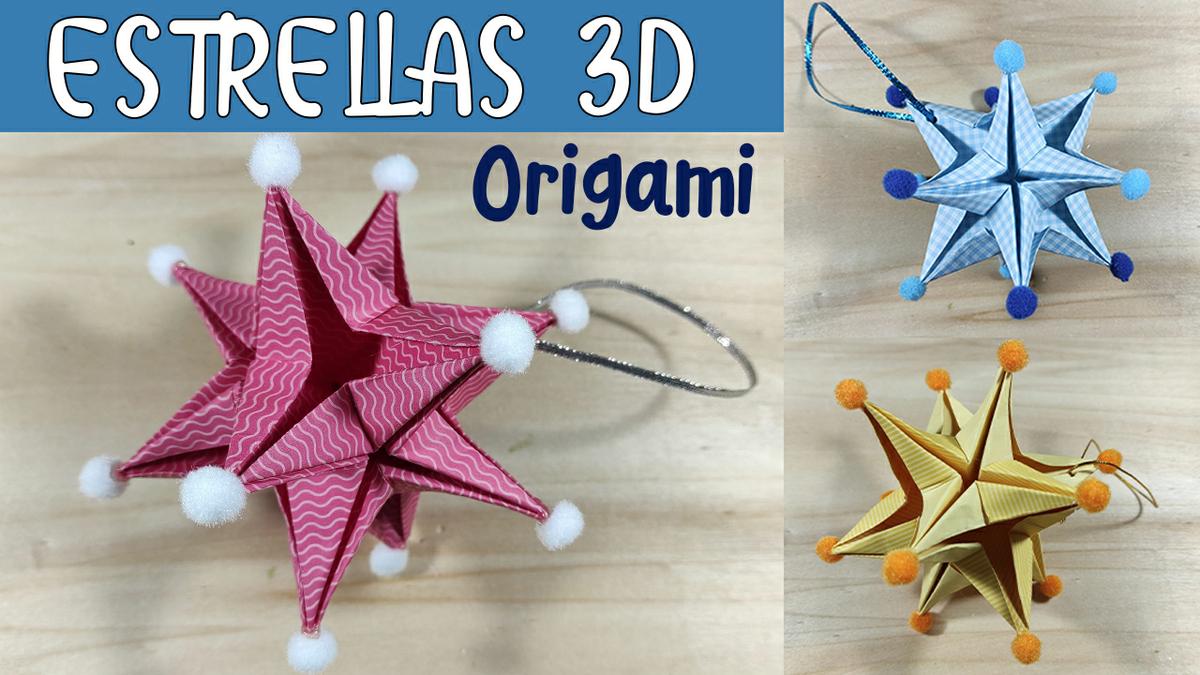 Estrellas De Papel 3d ESTRELLAS DE PAPEL 3D PARA NAVIDAD. MANUALIDADES PAPIROFLEXIA | Manualidades