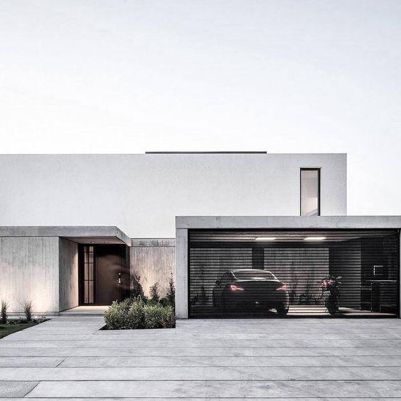 Materiales para una casa blanca y moderna