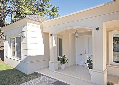 Fachadas de casas blancas y modernas pequeñas