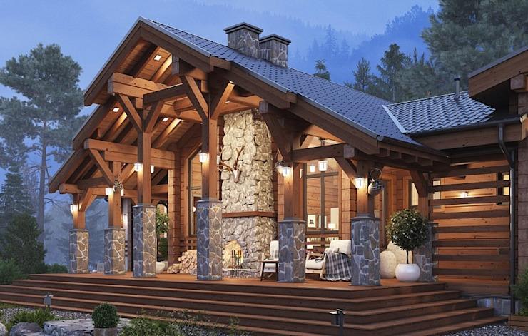 Diseños de casas rústicas de dos pisos modernas