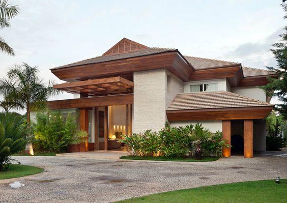 Diseños de casas rústicas de dos pisos modernas