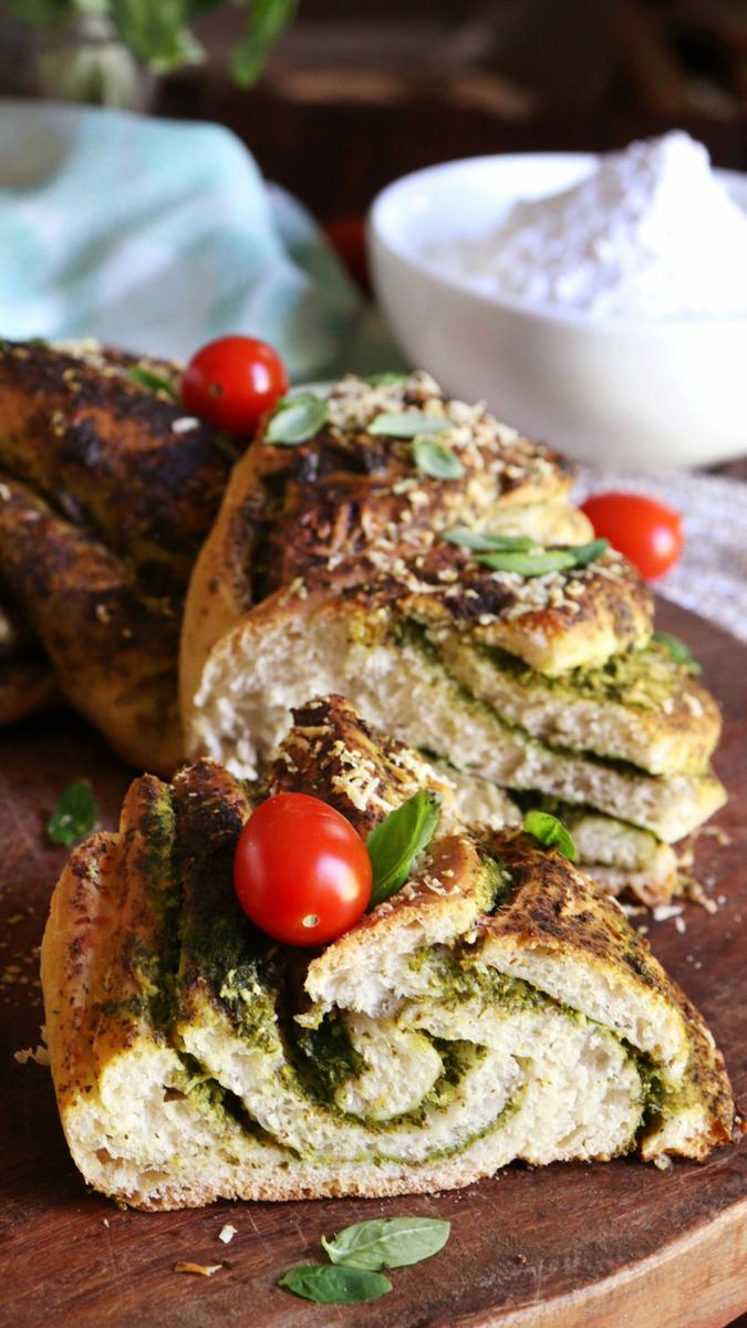 rosca pesto navidad queso