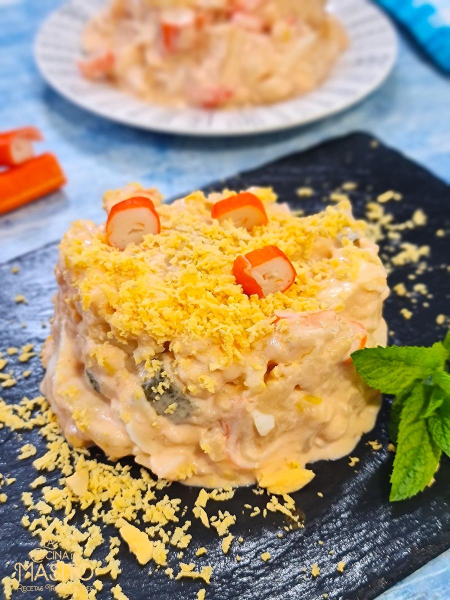 Ensaladilla de cangrejo fácil 