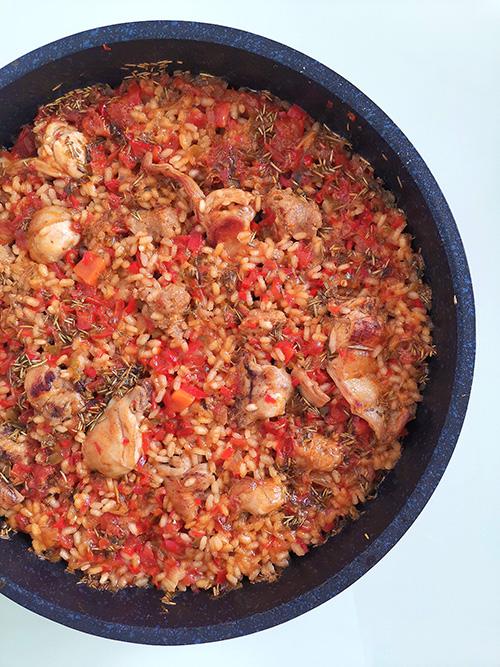 Arroz con conejo y romero - Primer plano