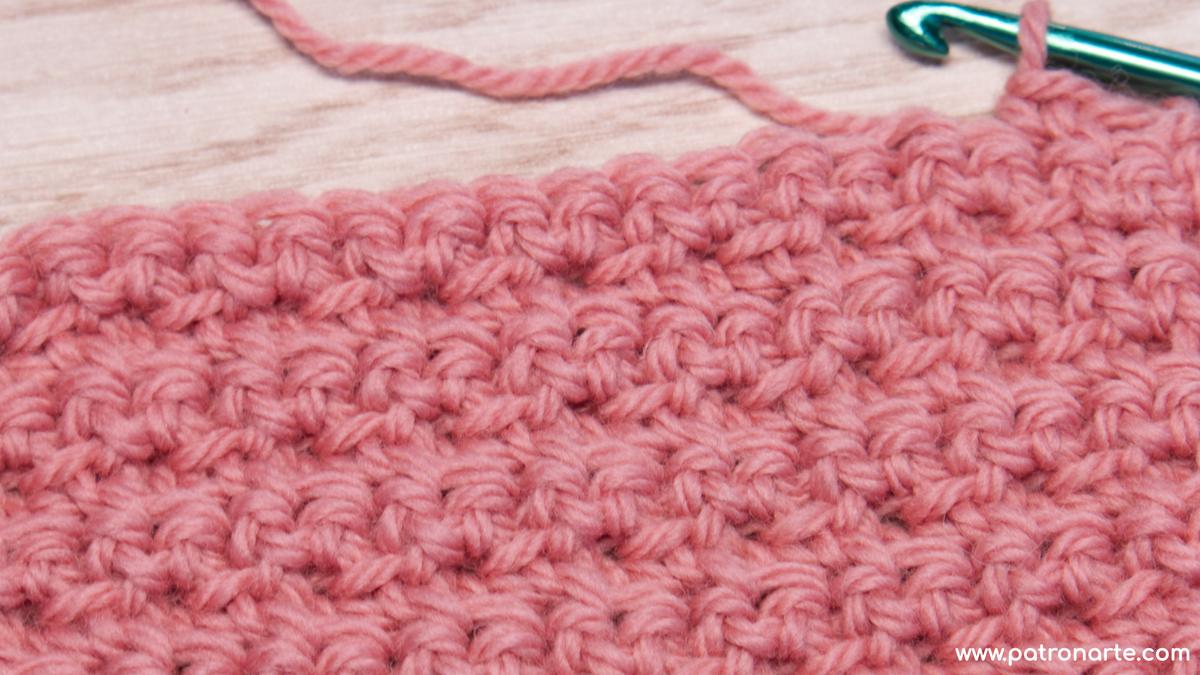 Cómo Tejer Falso Punto Arroz a Crochet - Ganchillo