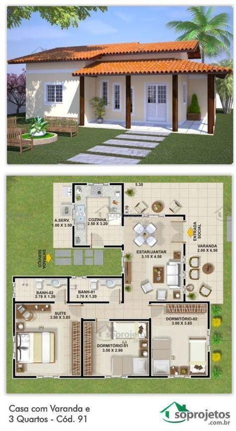 Planos de casas rústicas pequeñas