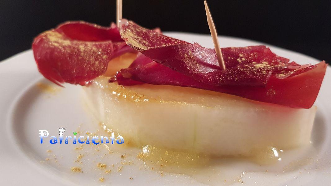 Melón braseado con cecina de León. Patricienta Cook