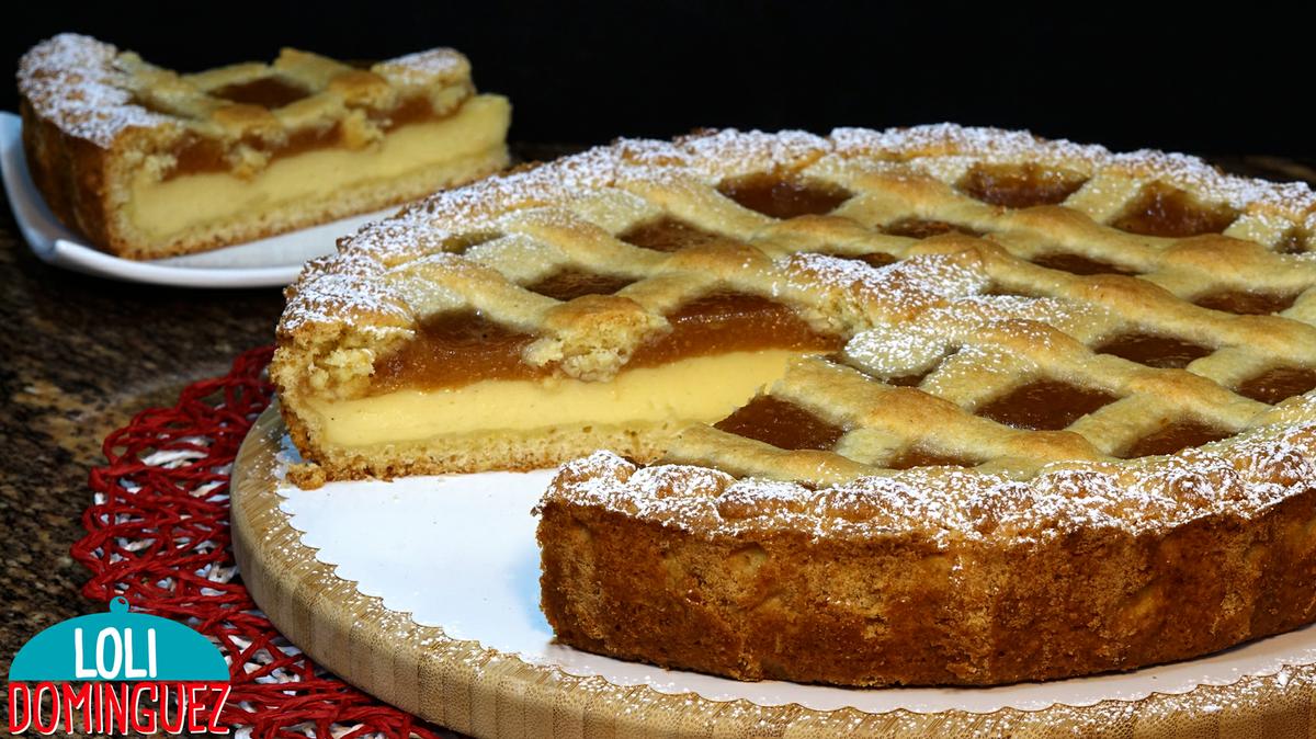 TARTA DE PASTA FROLA ESPECIAL PARA NAVIDAD. Una tarta que se elabora de manera fácil y con un resultado delicioso, la mezcla de la pasta frola combinada con la crema pastelera y el dulce de membrillo hace un bocado delicioso