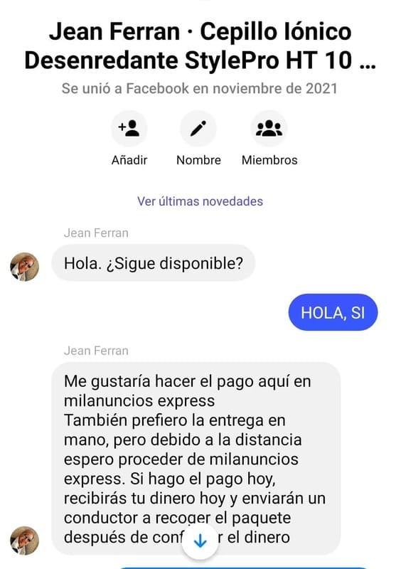 Estafas a Vendedores milanuncios express