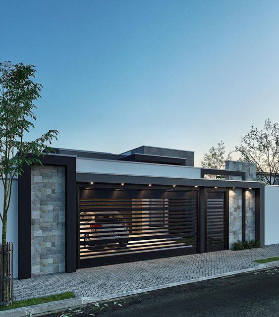 Casas con portón de herrería