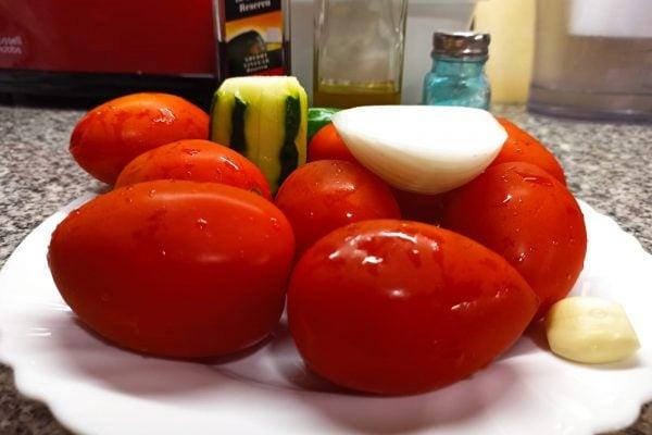 ingredientes del gazpacho sin pan