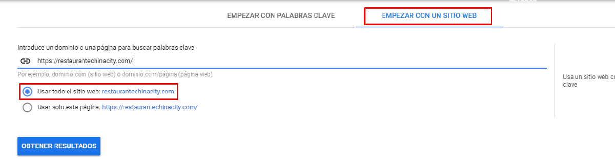 Descubre nuevas palabras clave con un sitio web