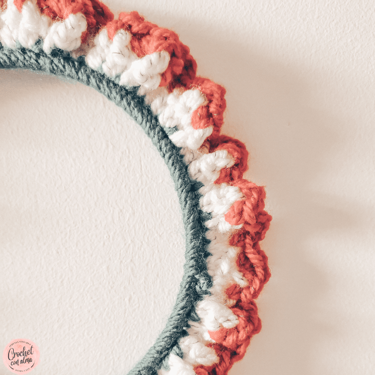 corona de navidad tejida a crochet