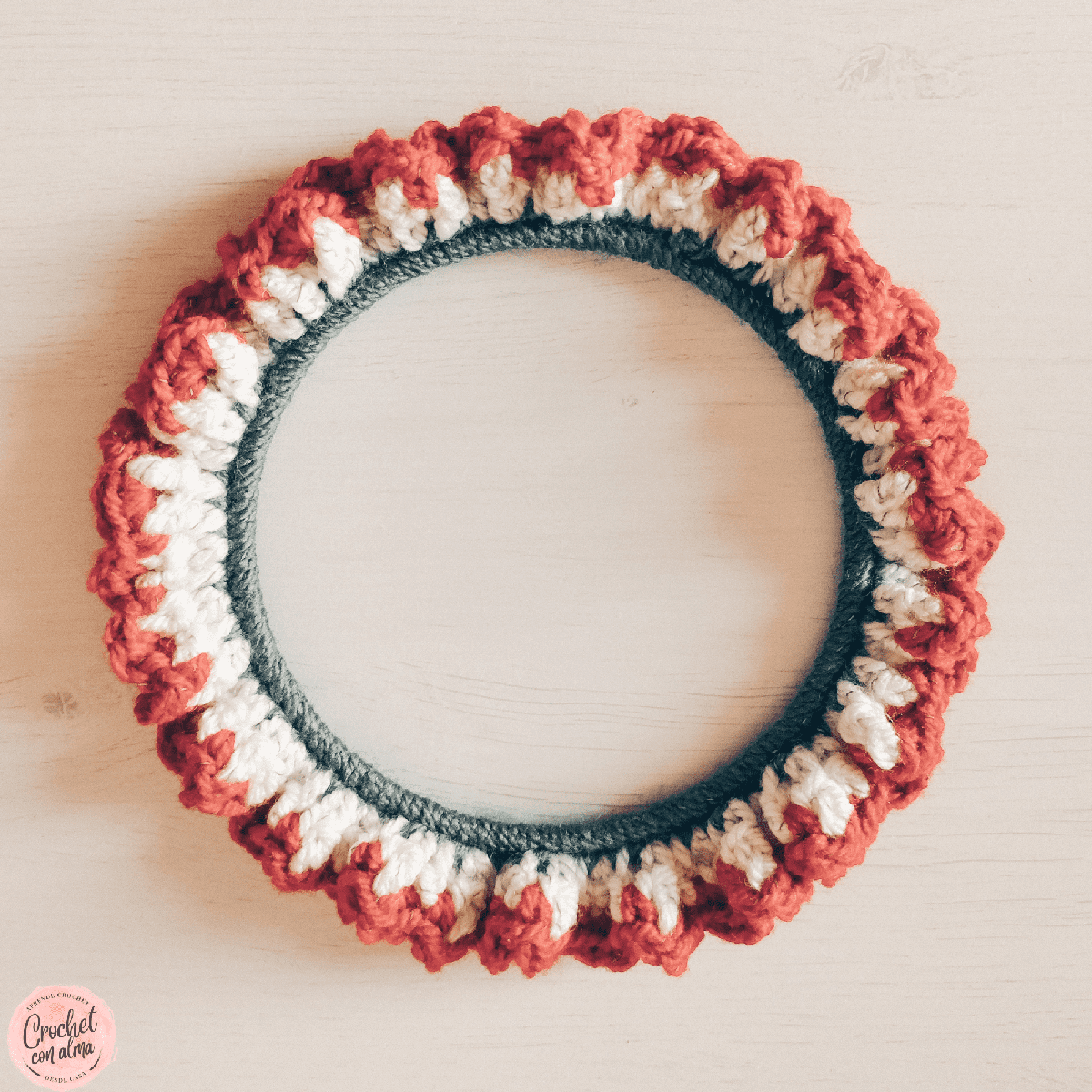 corona de navidad tejida a crochet