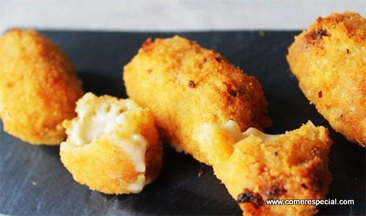 Exquisitas croquetas de queso sin lactosa y nueces, aperitivos fáciles