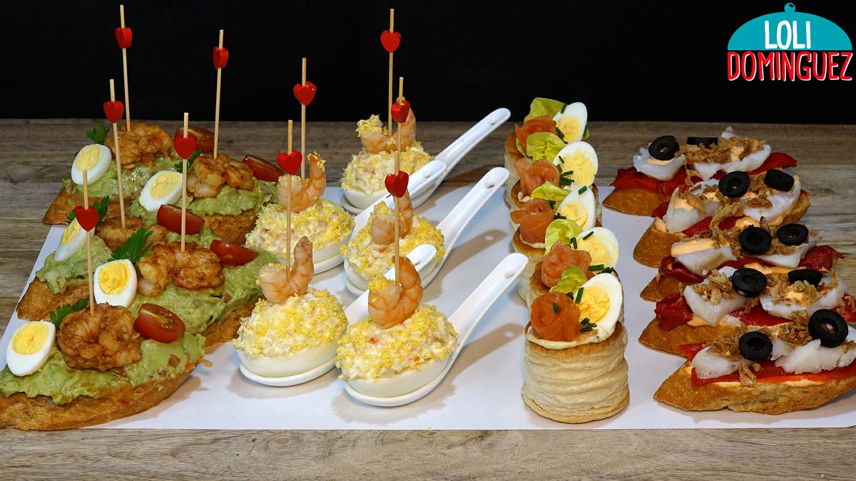 CANAPÉS Y MONTADITOS ESPECIAL NAVIDAD 2021. Una bandeja de Montaditos o canapés preciosos y deliciosos con los que sorprender a nuestra familia y amigos en las comidas o cenas Navideñas, de sabores sencillos, fáciles de hacer y de coste asequible