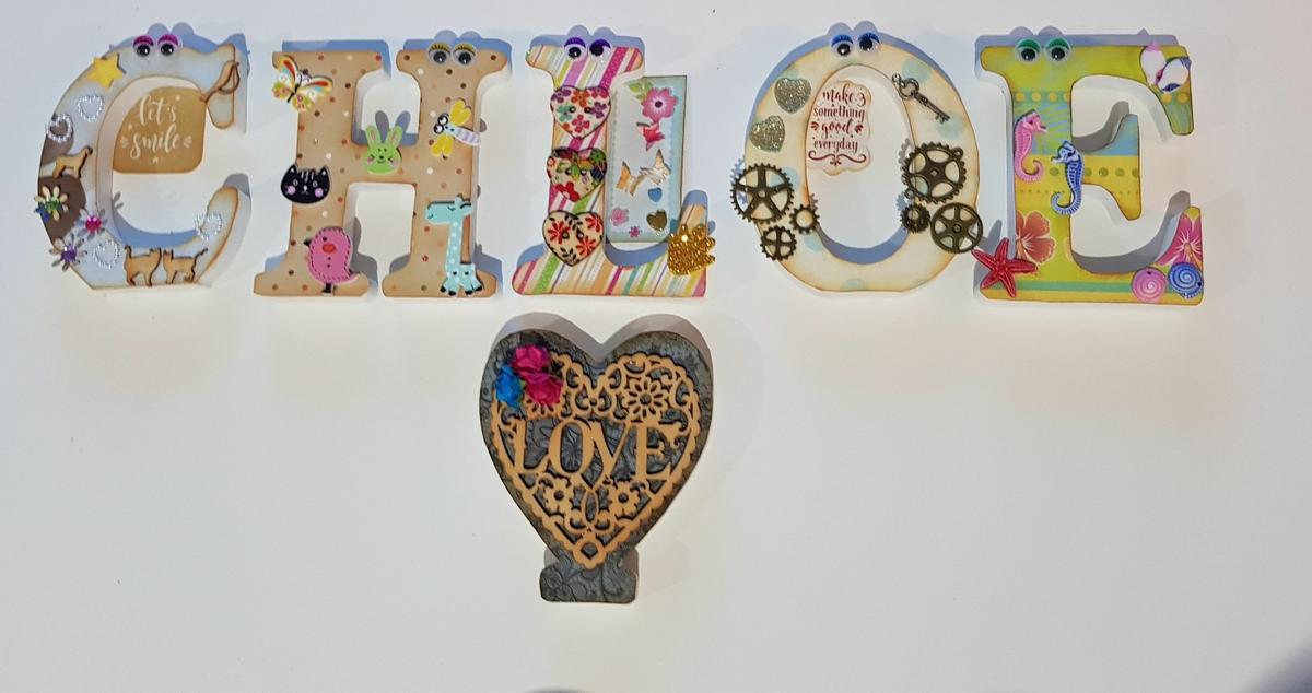 Nombre Chole decorado para habitación infantil