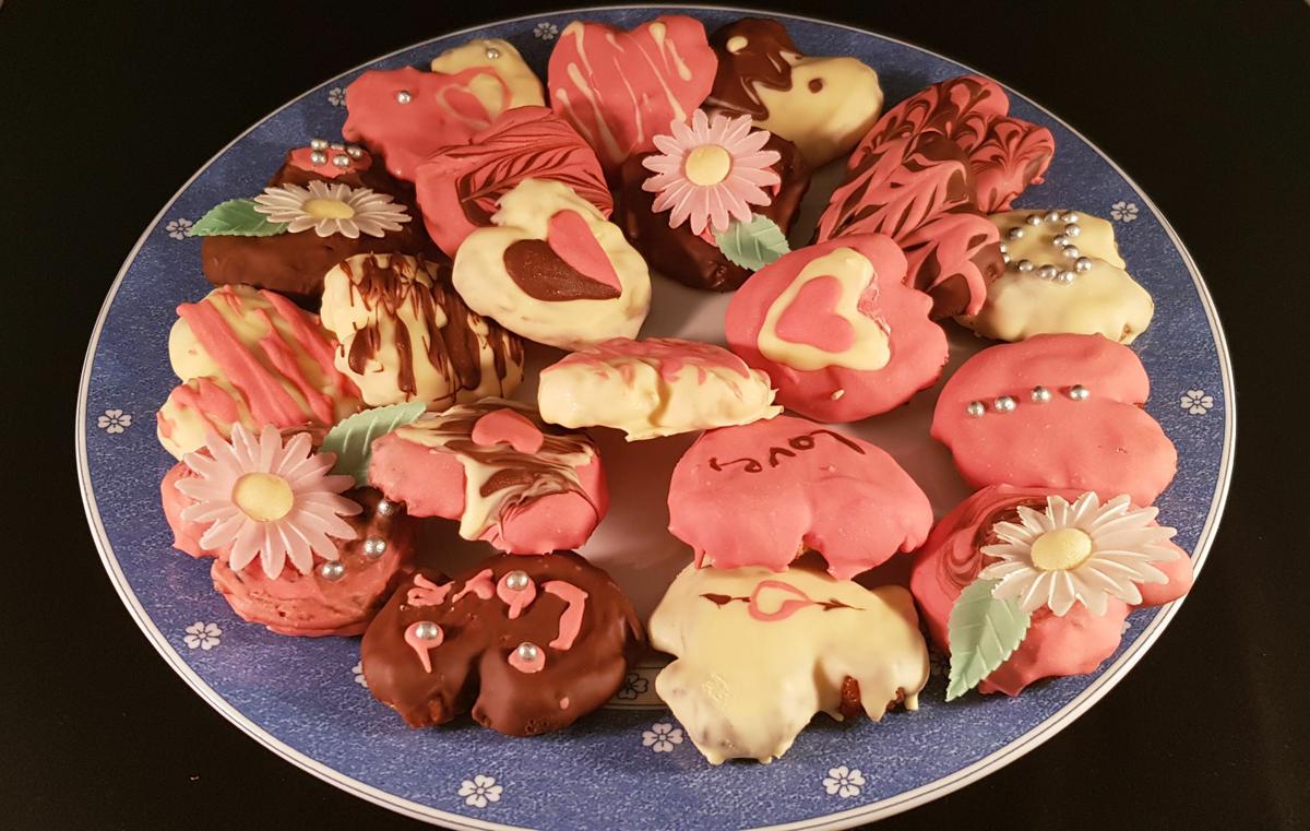 Palmeras de azúcar con cobertura de chocolate