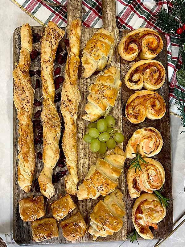 Hojaldres rellenos salados