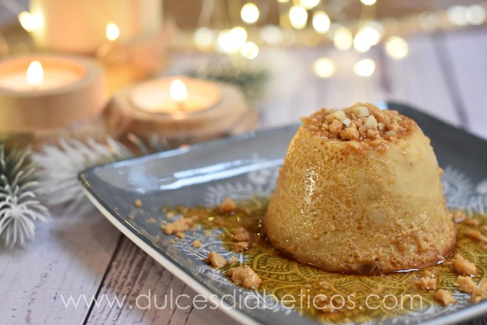 Flan de turron sin azucar