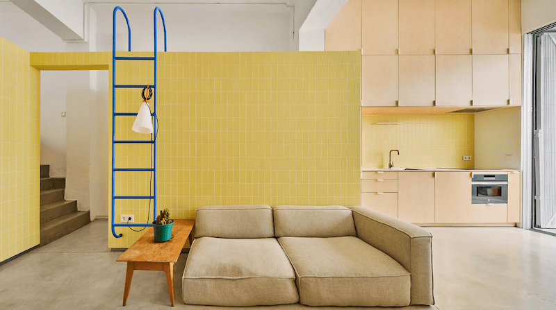 decoralinks - revestimientos de pared - azulejos en salón - diseño de Burr Studio