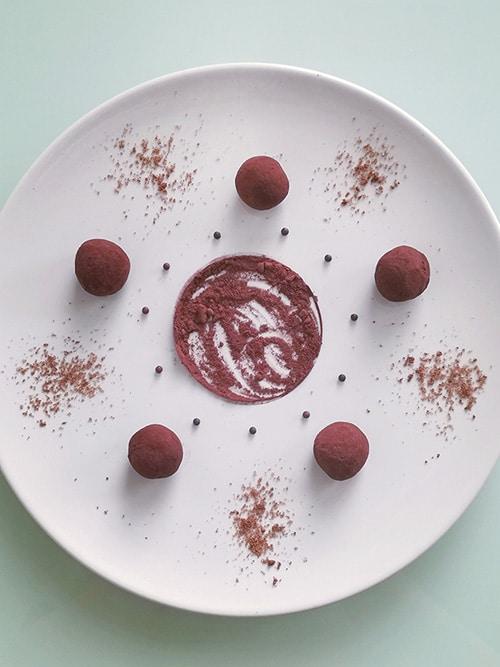 Trufas de chocolate - Plano Cenital