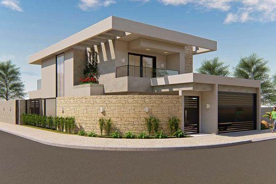 Diseños de casas esquineras modernas