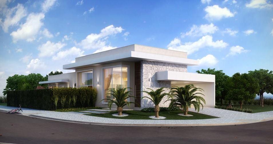 Diseños de casas esquineras modernas de un piso