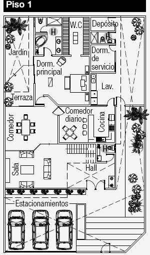 Planos de casas esquineras modernas