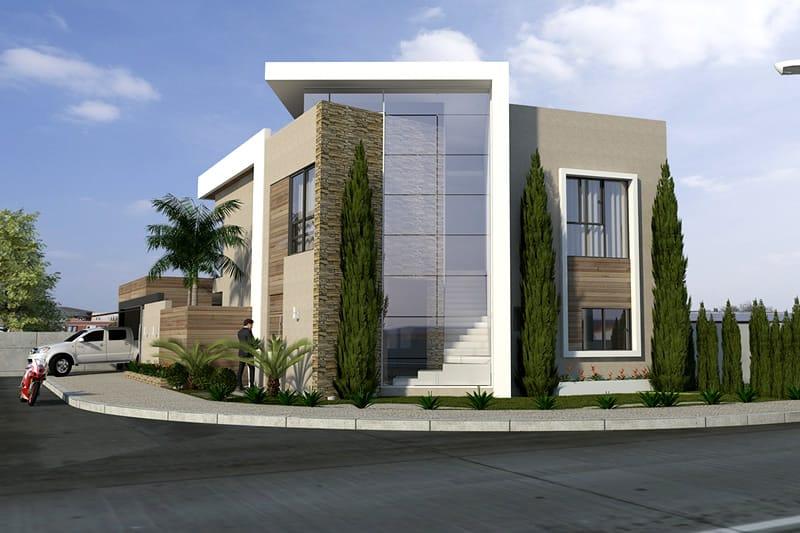 Diseños de casas esquineras modernas