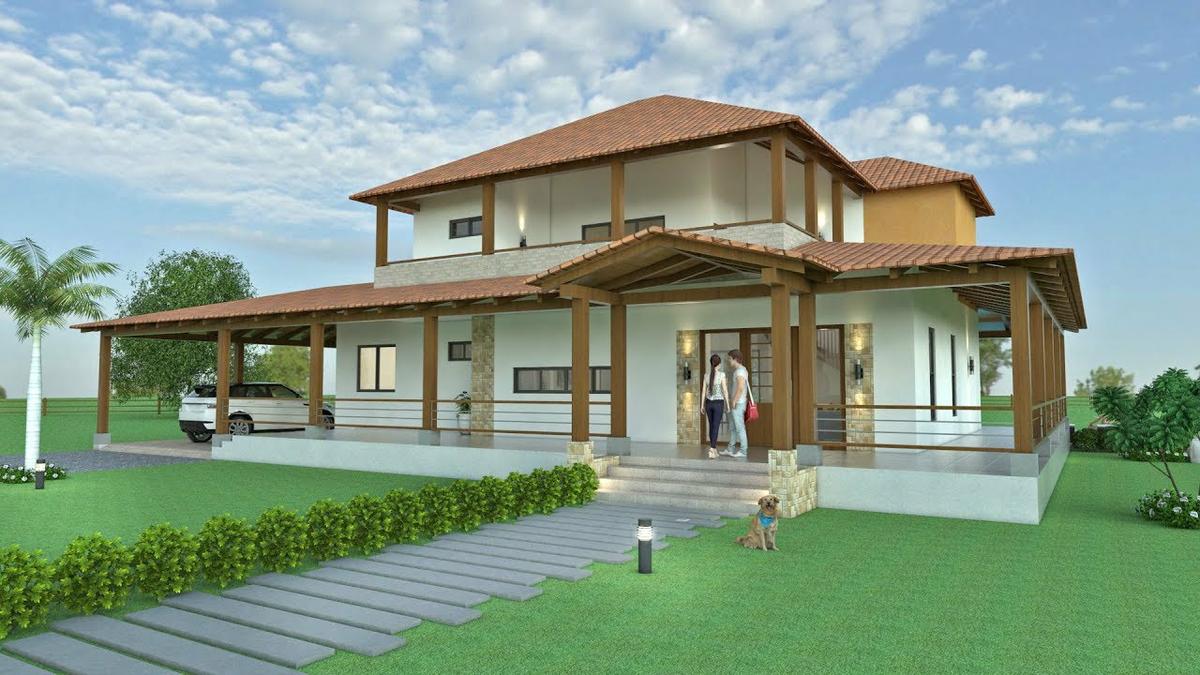 Modelos de casas de campo de dos pisos