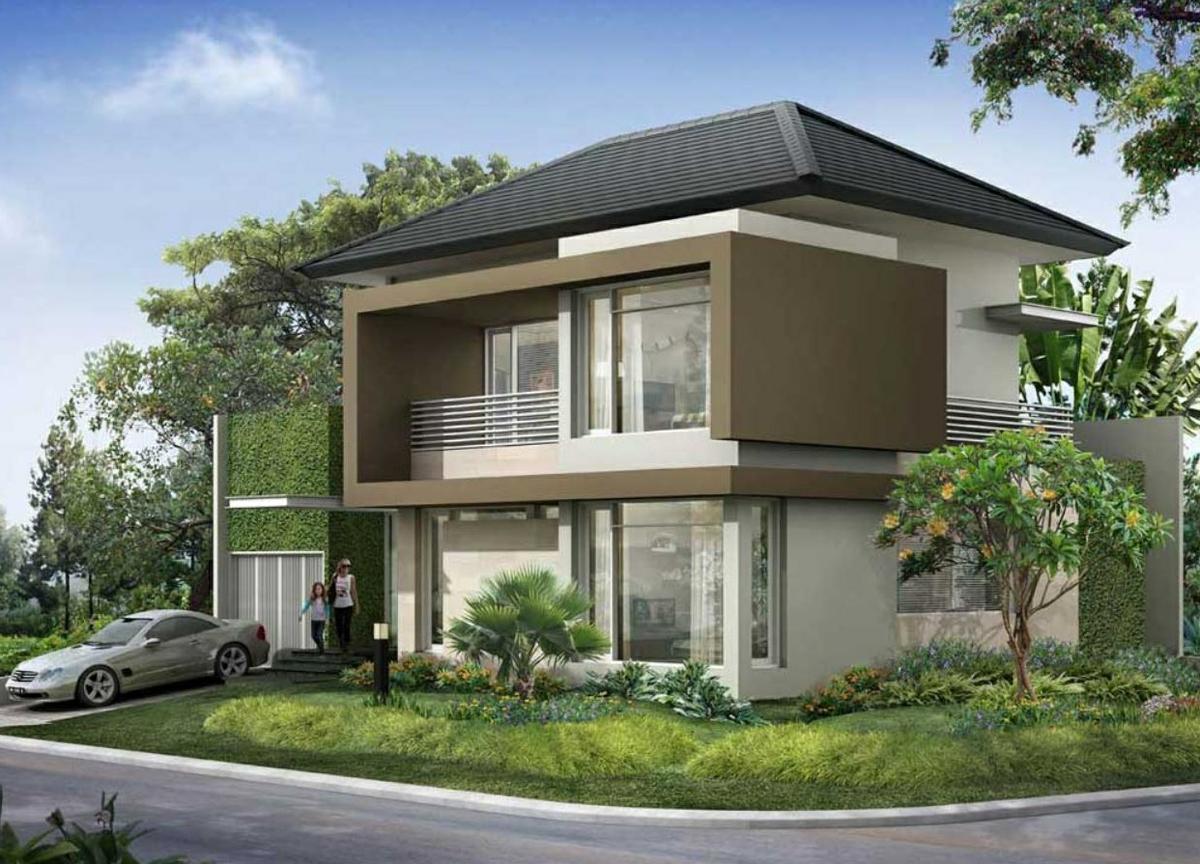 Fachadas de casas con techo a cuatro aguas