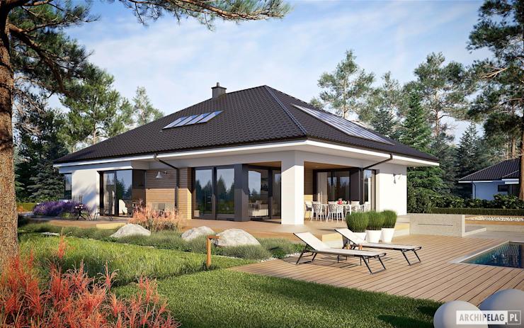 Diseños de casas modernas con techo a dos aguas