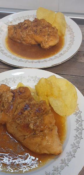 Pechuga de pollo en salsa