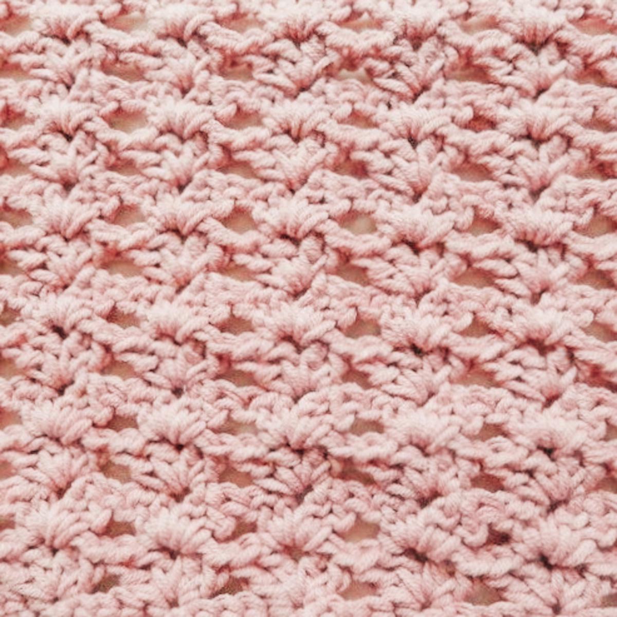 punto abanico a crochet