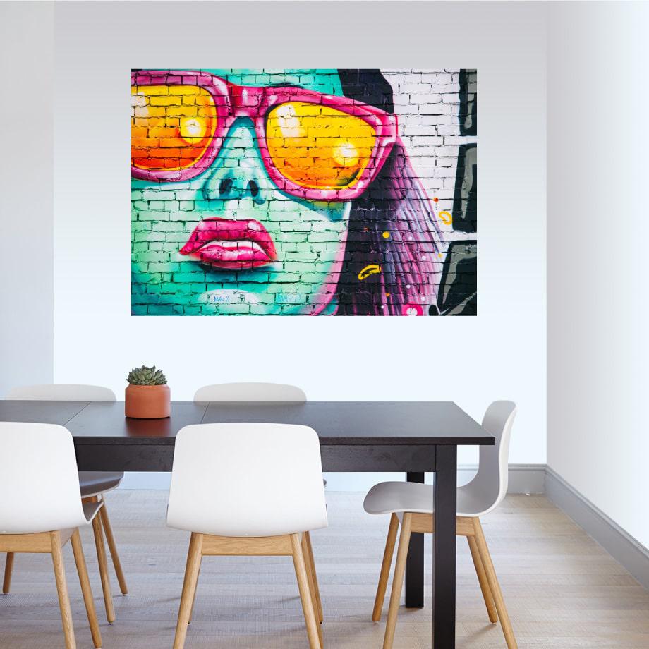 Cuadro graffiti rostro