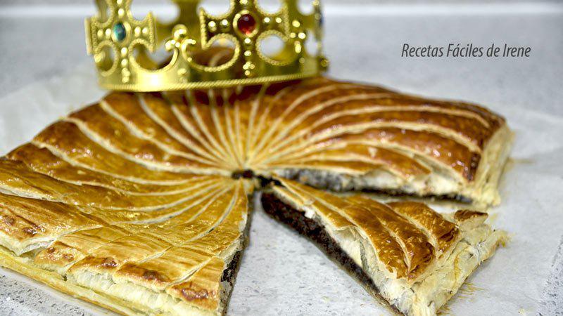 tarta de reyes con chocolate o galette de rois