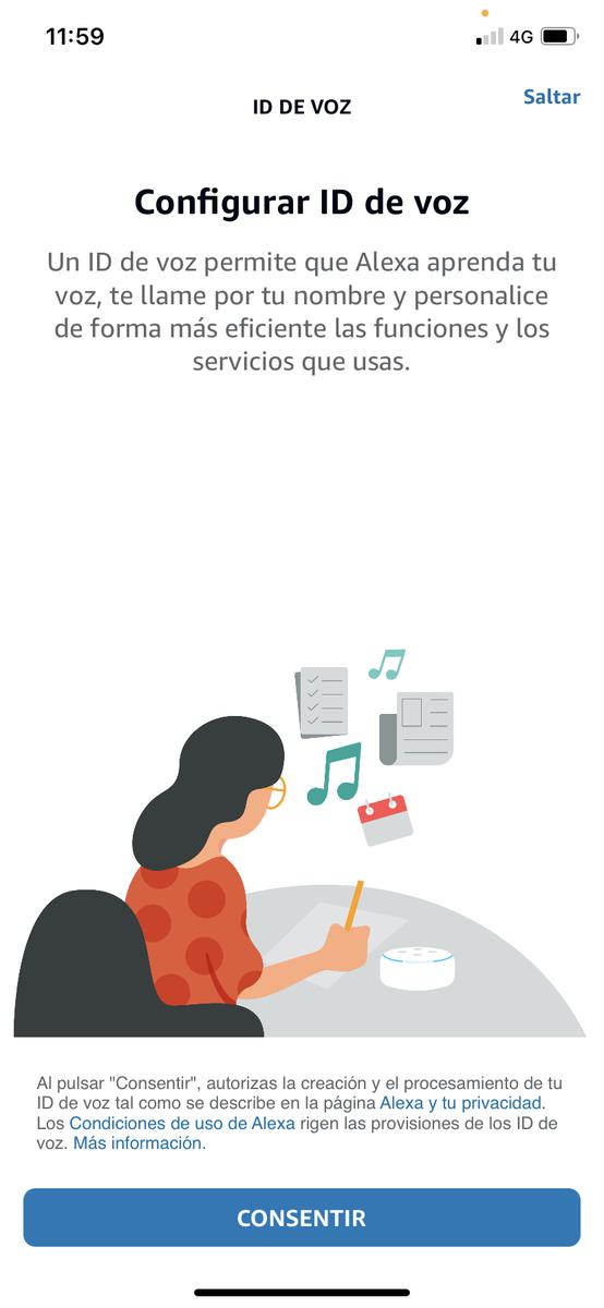 Configurando ID de voz Alexa