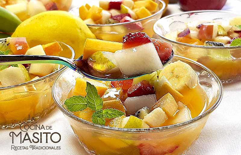 cómo hacer macedonia de frutas
